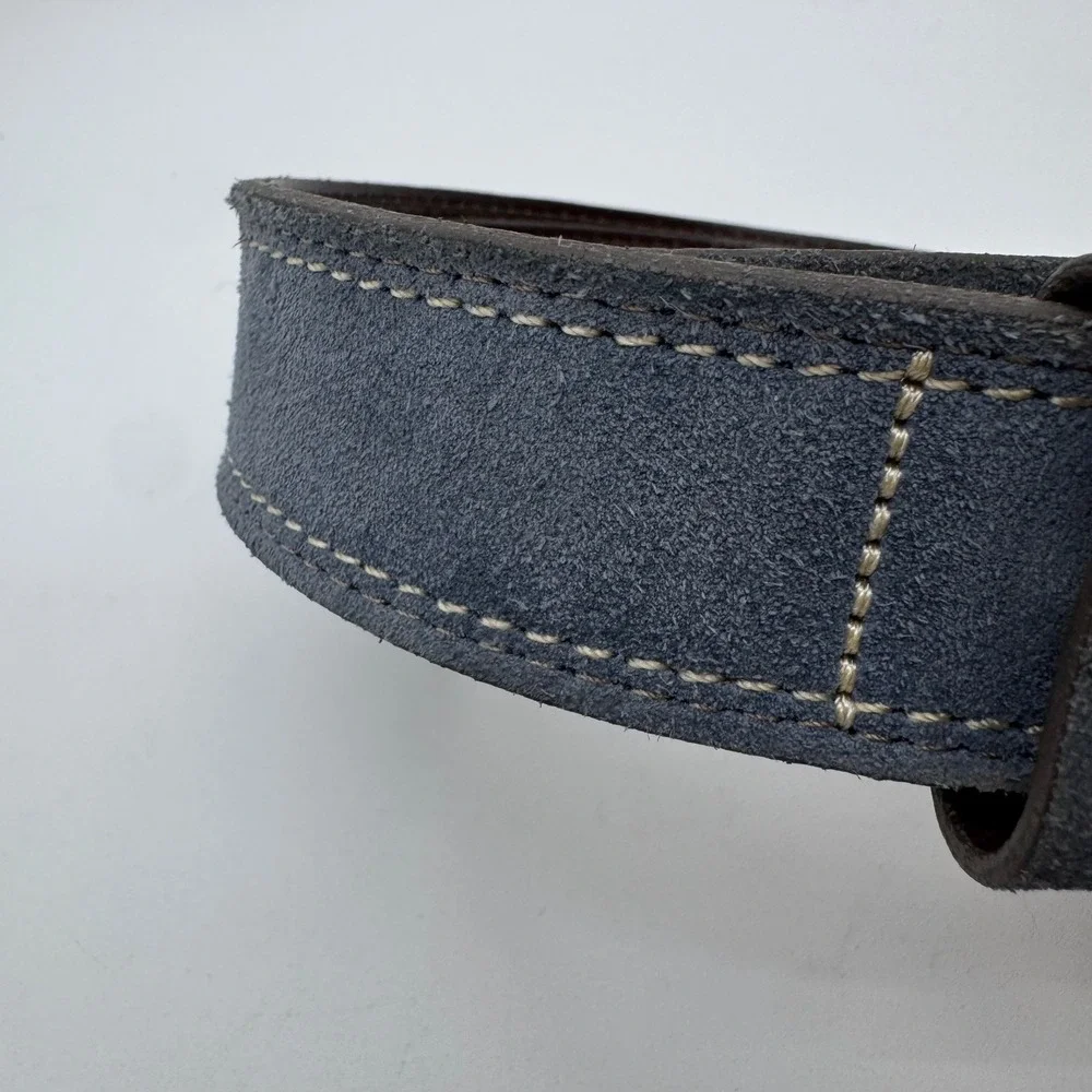 Allen Edmonds 1019530 Suede Dress Belt‎ Denim Blue 40 Belt Crafted in USA